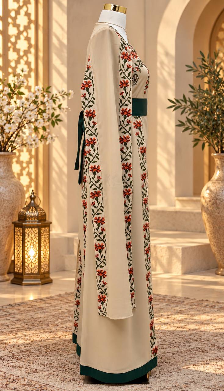 Noura Palestinian Embroidered Thobe