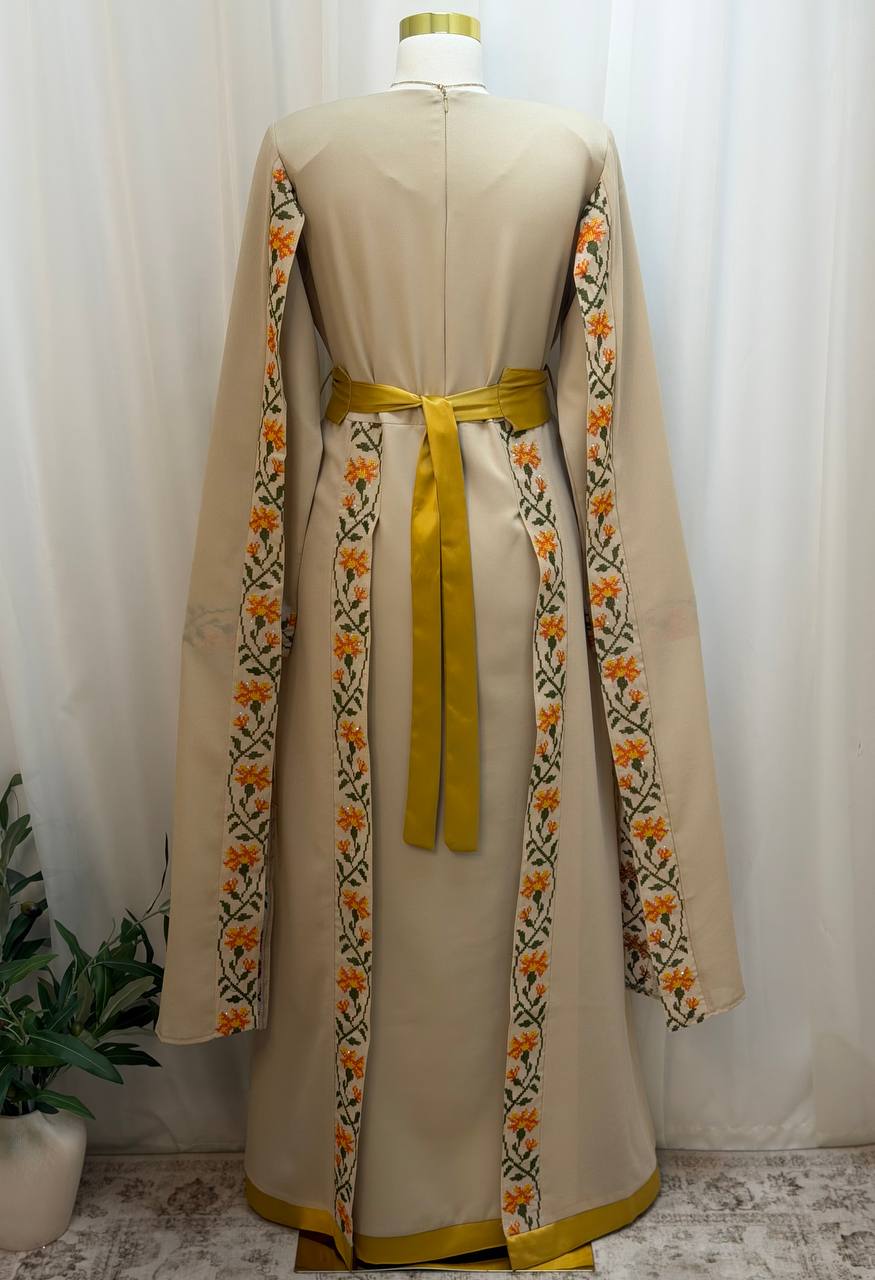 Noura Palestinian Embroidered Thobe