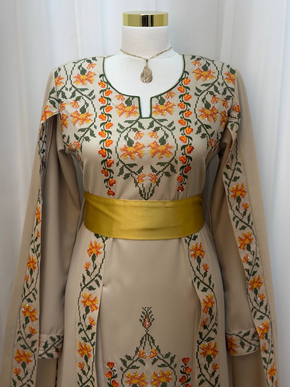 Noura Palestinian Embroidered Thobe