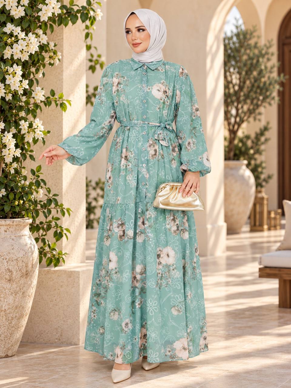 Aurelia Floral Chiffon Dress