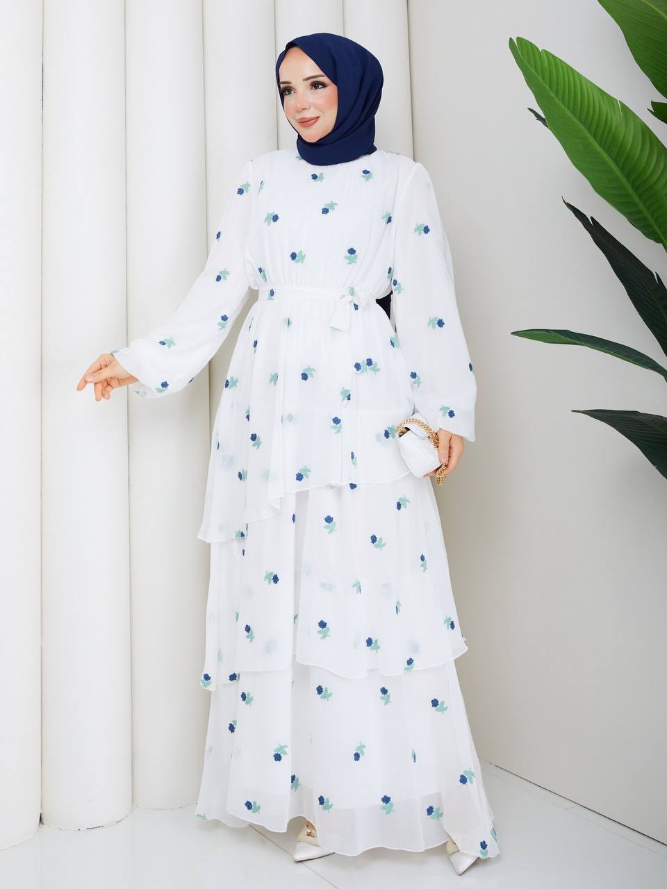 Celeste Bloom Chiffon Dress