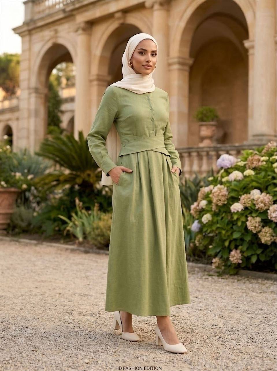 Elara Linen Summer Dress