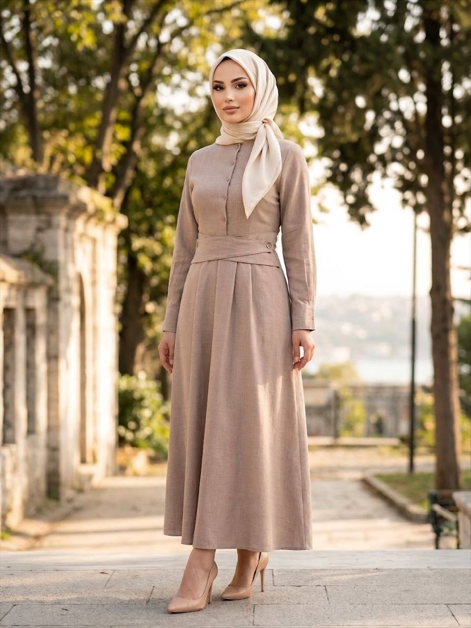 Elara Linen Summer Dress