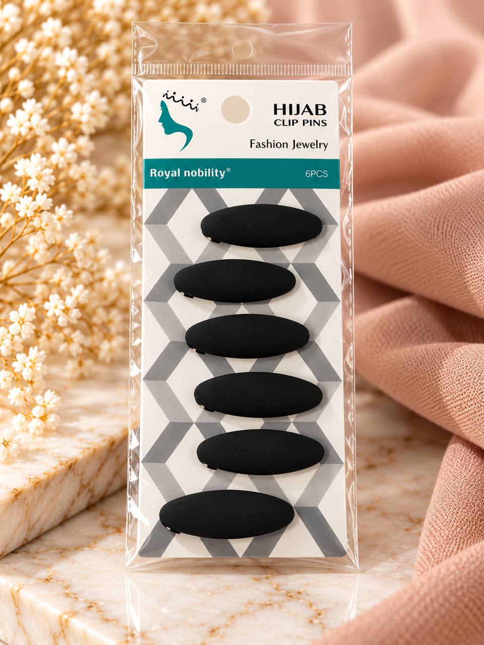 Pins Hijab Clips – 6-Piece Set