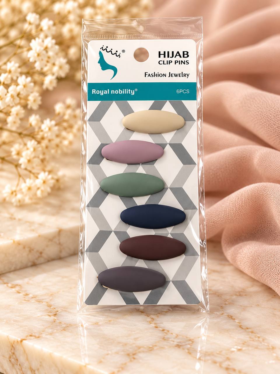 Pins Hijab Clips – 6-Piece Set