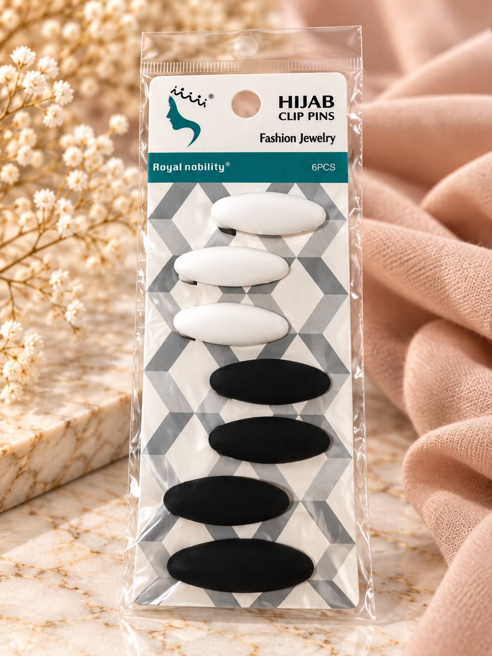 Pins Hijab Clips – 6-Piece Set
