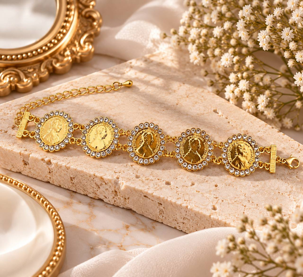 Golden Heritage Coin Bracelet