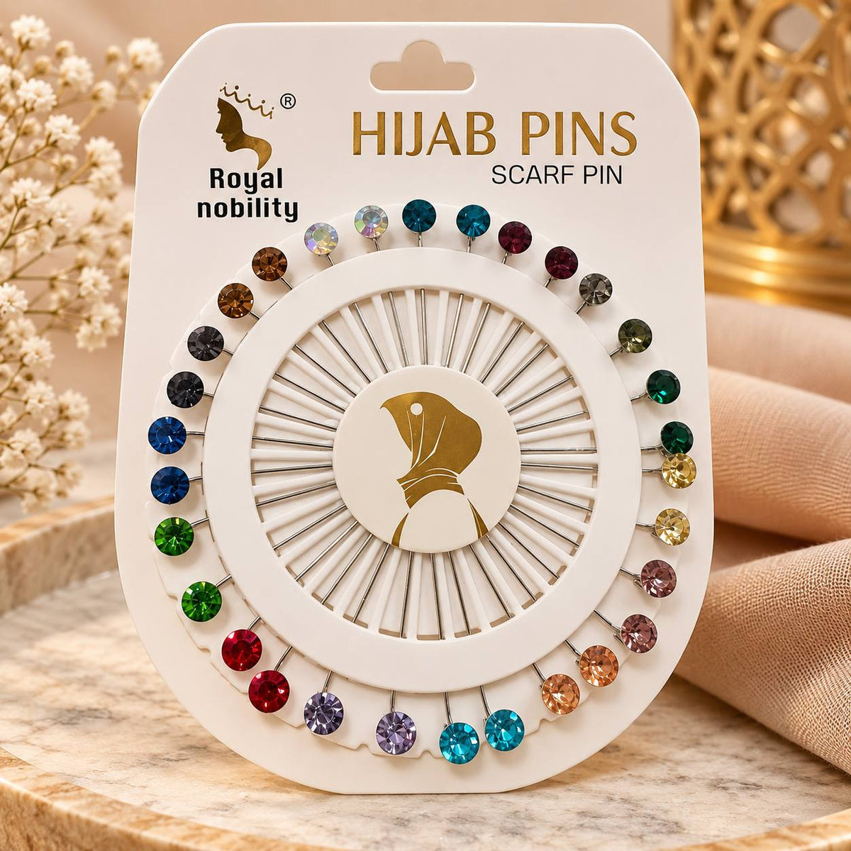 Crystal Hijab Pins – 30 Pieces