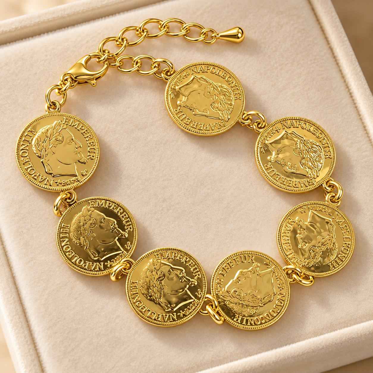 Lira Gold-Tone Coin Bracelet