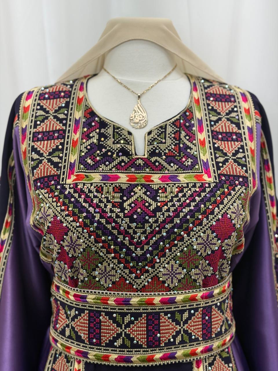 Shatha Embroidered Thobe – Plus Sizes