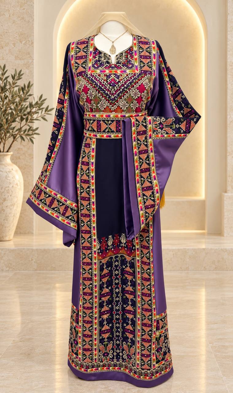 Shatha Embroidered Thobe – Plus Sizes