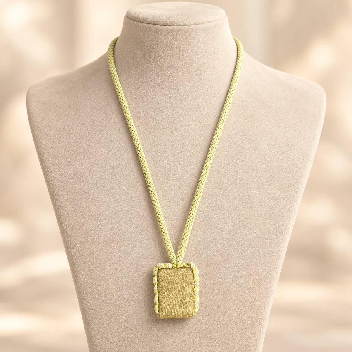 Traditional Fabric Pouch Necklace