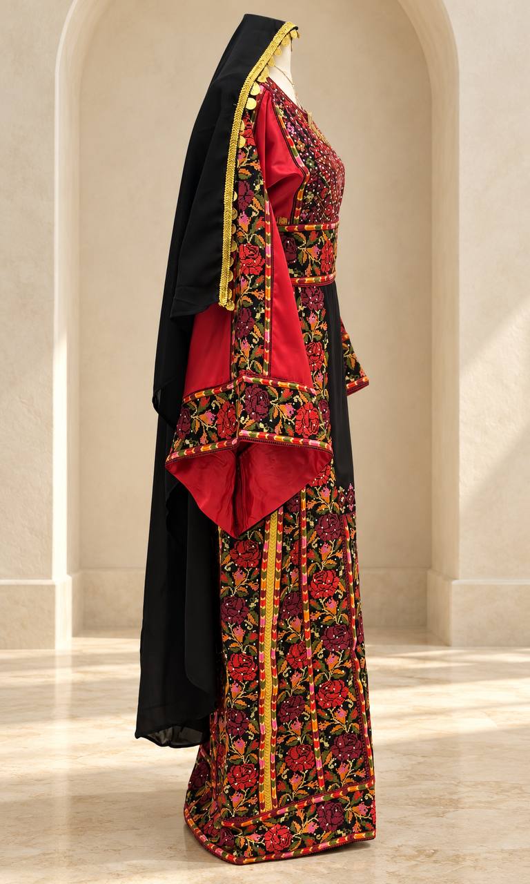 Jouri – Palestinian Floral Embroidered Thobe
