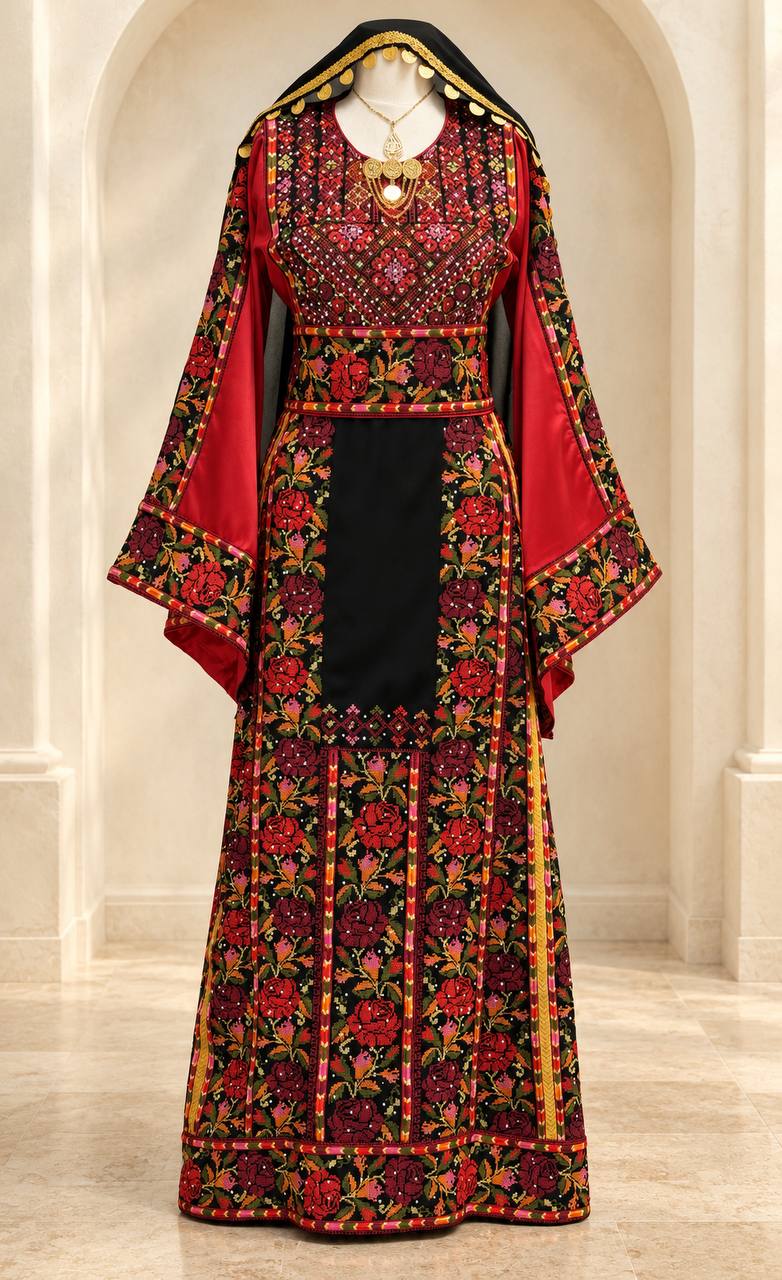 Jouri – Palestinian Floral Embroidered Thobe