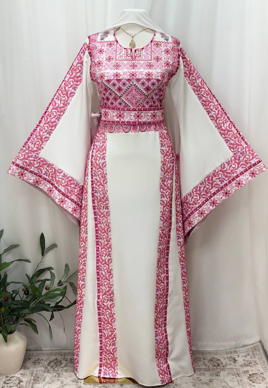 Bisan Palestinian Embroidered Thobe Set