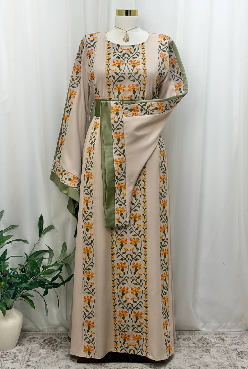 Bisan & Jafra – Palestinian Floral Embroidered Thobe