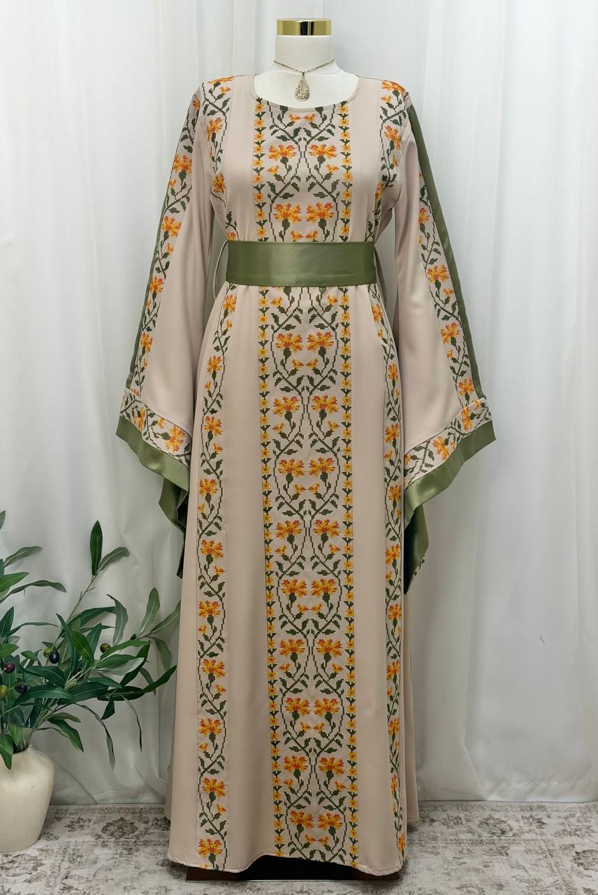 Bisan & Jafra – Palestinian Floral Embroidered Thobe