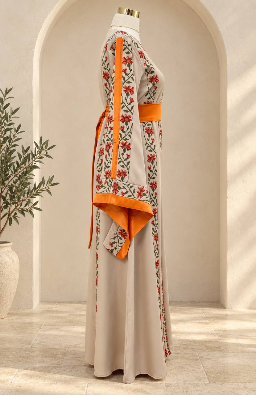 Bisan & Jafra – Palestinian Floral Embroidered Thobe
