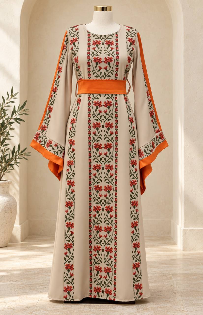 Bisan & Jafra – Palestinian Floral Embroidered Thobe