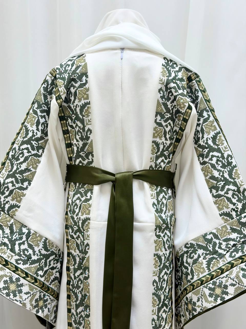 Mayyas – Girls’ Palestinian Embroidered Thobe with Belt & Shawl