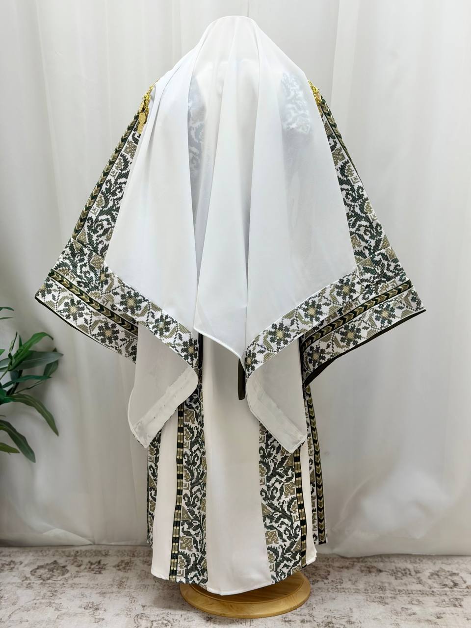Mayyas – Girls’ Palestinian Embroidered Thobe with Belt & Shawl