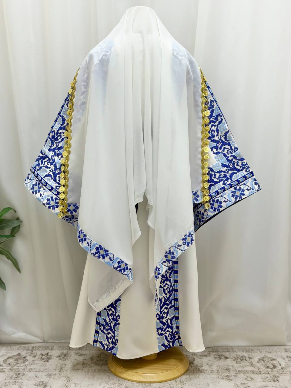 Areej – Girls’ Palestinian Embroidered Thobe with Matching Belt & Shawl