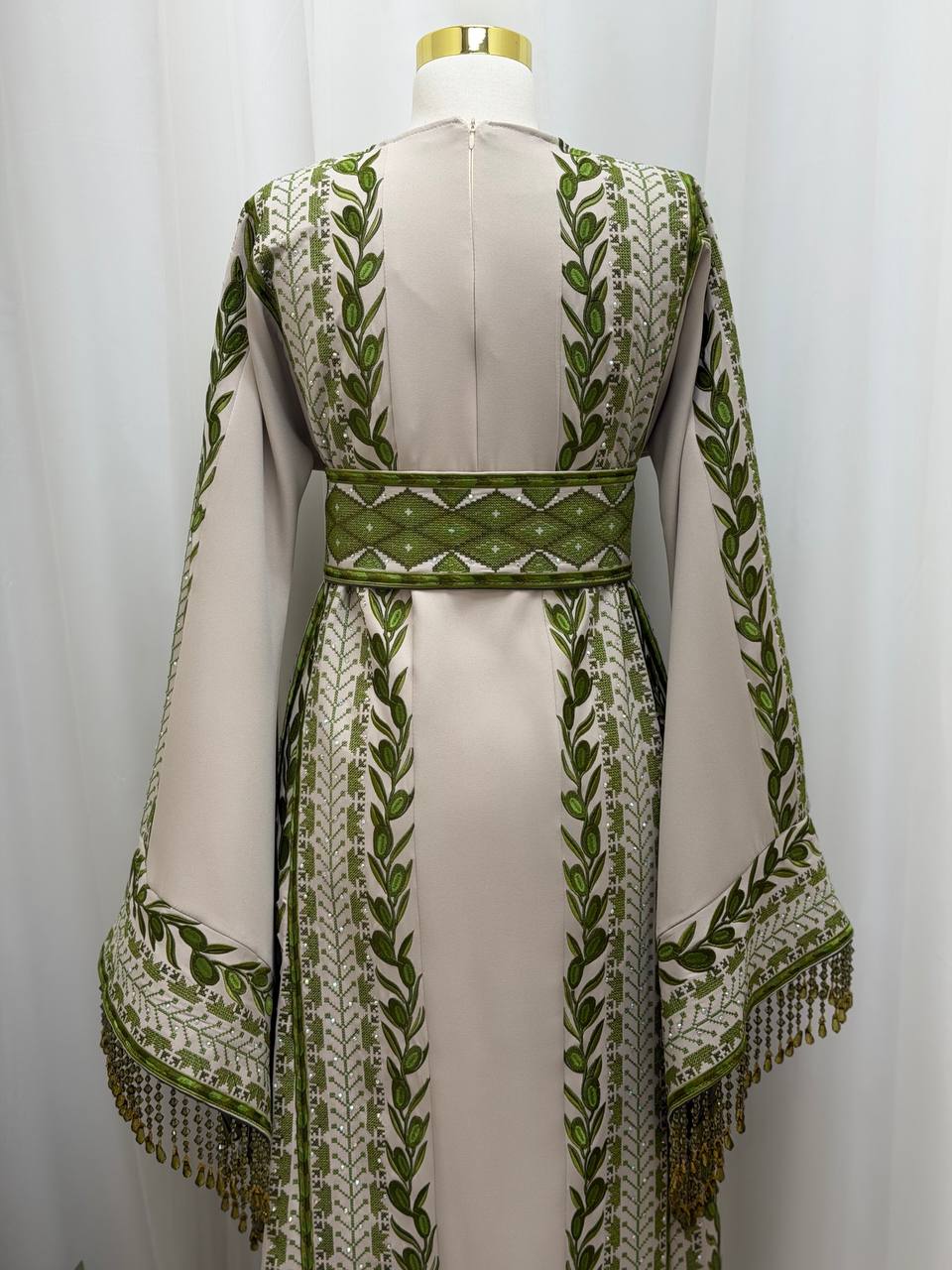 Al Zaytouna – Palestinian Embroidered Thobe with Shawl & Reversible Belt