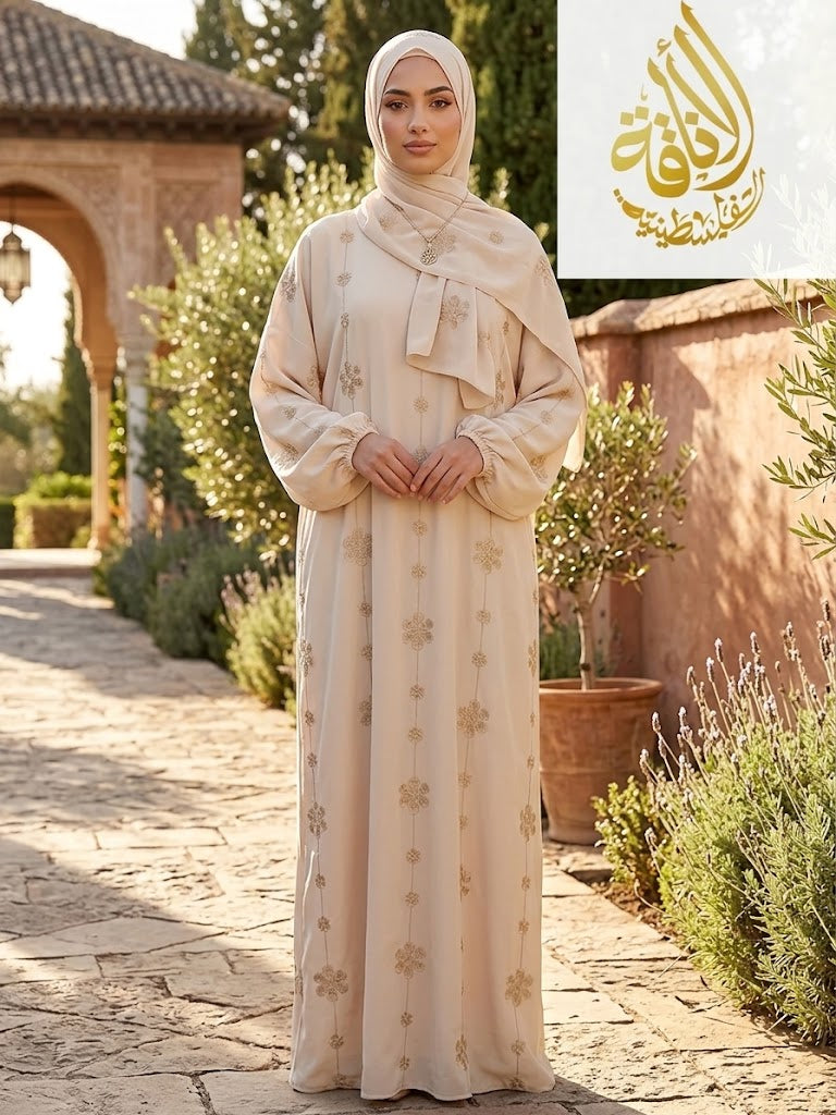 Embroidered One-Piece Prayer Set for Elegant Spiritual Practice
